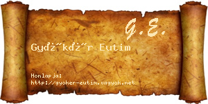Gyökér Eutim névjegykártya